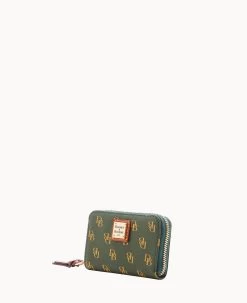 Gretta Large Zip Around Credit Card Case Ivy -Online Sale Dooney & Bourke W0322G NGIVPATN ALT1