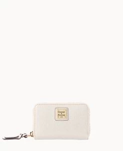 Saffiano Large Zip Around Credit Card Case Black -Online Sale Dooney & Bourke W0322G SIECSIEC