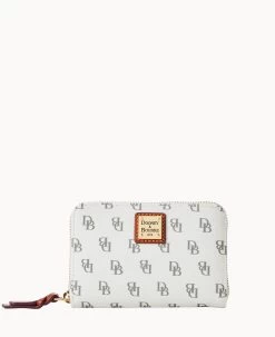 Gretta Medium Zip Around Wallet Bordeaux -Online Sale Dooney & Bourke W0323G NGBOPATN