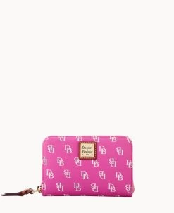 Gretta Medium Zip Around Wallet Bordeaux -Online Sale Dooney & Bourke W0323G NGFHPATN