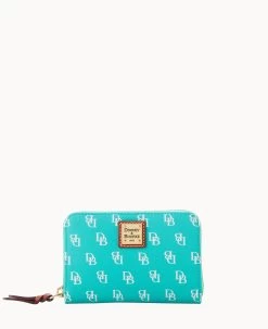 Gretta Medium Zip Around Wallet Bordeaux -Online Sale Dooney & Bourke W0323G NGSEPATN