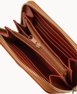 Concord Accessories Medium Zip Around Wallet Tan -Online Sale Dooney & Bourke W0323G PATNPATN ALT2 1