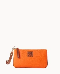 Pebble Grain Medium Wristlet Blush 35 Pebble Grain Medium Wristlet Blush -Online Sale Dooney & Bourke W0326G 9PCEPAKR
