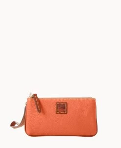 Pebble Grain Medium Wristlet Blush 36 Pebble Grain Medium Wristlet Blush -Online Sale Dooney & Bourke W0326G 9PCRPAKR