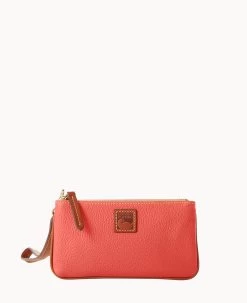 Pebble Grain Medium Wristlet Blush 40 Pebble Grain Medium Wristlet Blush -Online Sale Dooney & Bourke W0326G 9PGEPAKR