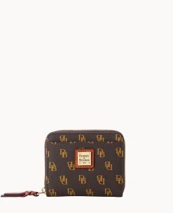 Gretta Small Zip Around Wallet Bordeaux -Online Sale Dooney & Bourke W0329G NGBMPATN