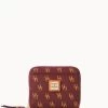 Gretta Small Zip Around Wallet Bordeaux -Online Sale Dooney & Bourke W0329G NGBXPATN