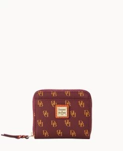 Gretta Small Zip Around Wallet Bordeaux -Online Sale Dooney & Bourke W0329G NGBXPATN 2