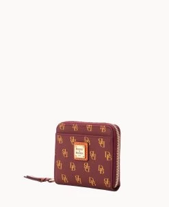 Gretta Small Zip Around Wallet Bordeaux -Online Sale Dooney & Bourke W0329G NGBXPATN ALT1 1