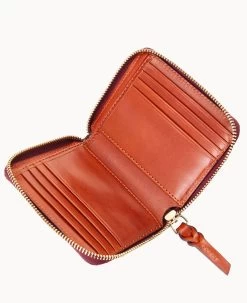 Gretta Small Zip Around Wallet Bordeaux -Online Sale Dooney & Bourke W0329G NGBXPATN ALT2 1