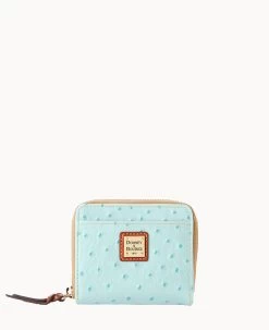 Ostrich Small Zip Around Wallet Black 24 Ostrich Small Zip Around Wallet Black -Online Sale Dooney & Bourke W0329G OT9PPATN