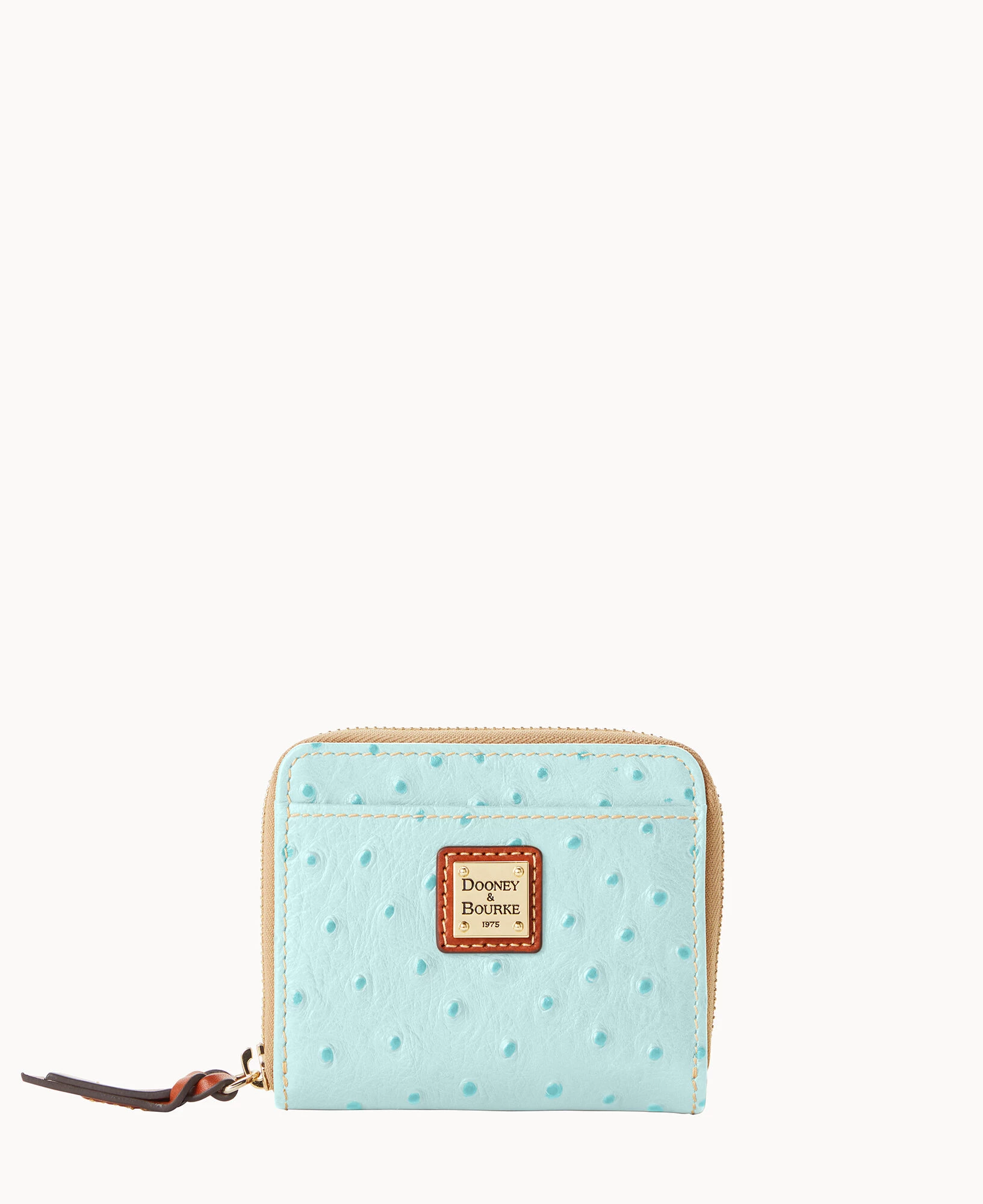 Ostrich Small Zip Around Wallet Black 11 Ostrich Small Zip Around Wallet Black - Image 9