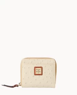 Ostrich Small Zip Around Wallet Black 27 Ostrich Small Zip Around Wallet Black -Online Sale Dooney & Bourke W0329G OTBOPATN