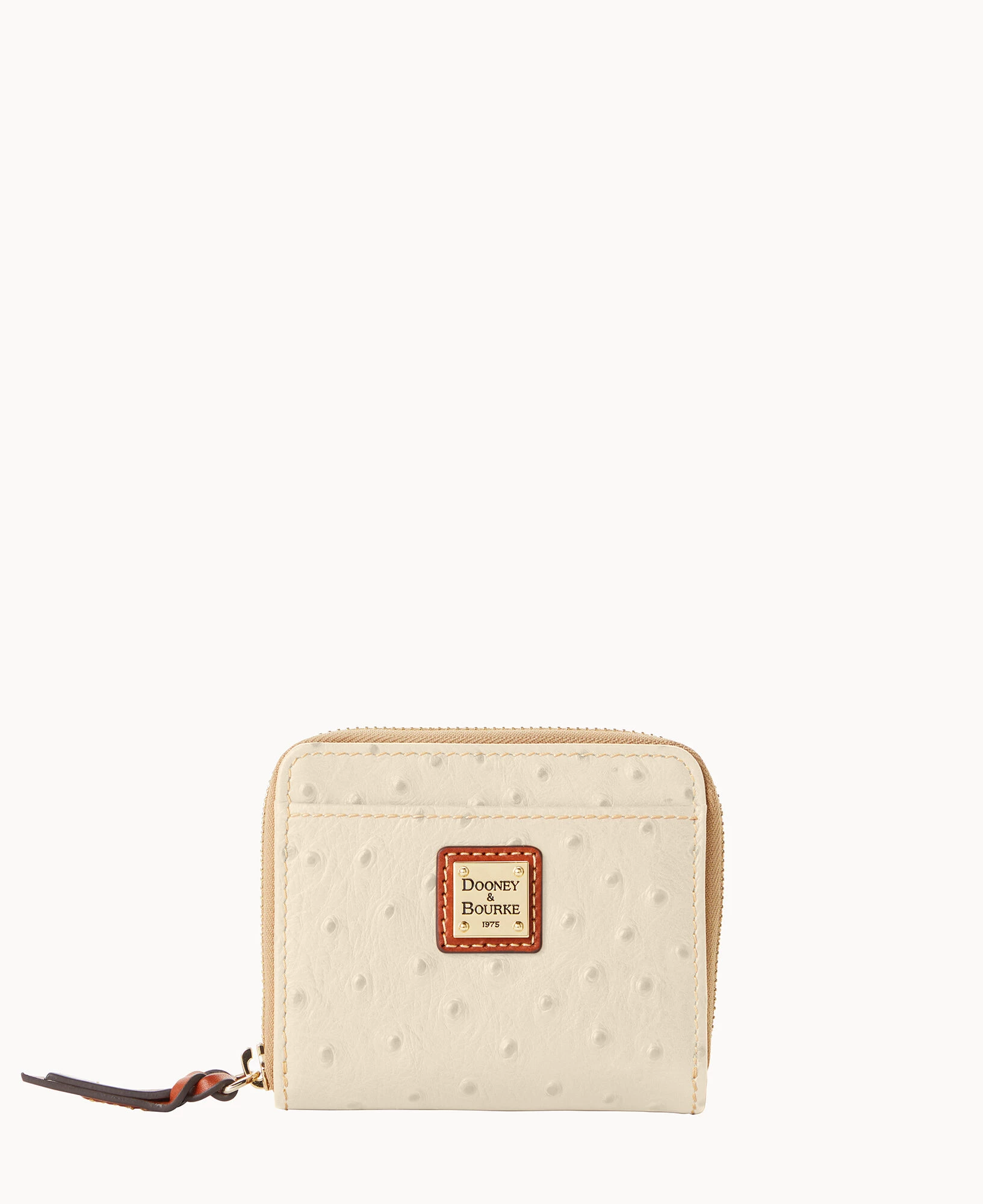 Ostrich Small Zip Around Wallet Black 14 Ostrich Small Zip Around Wallet Black - Image 12