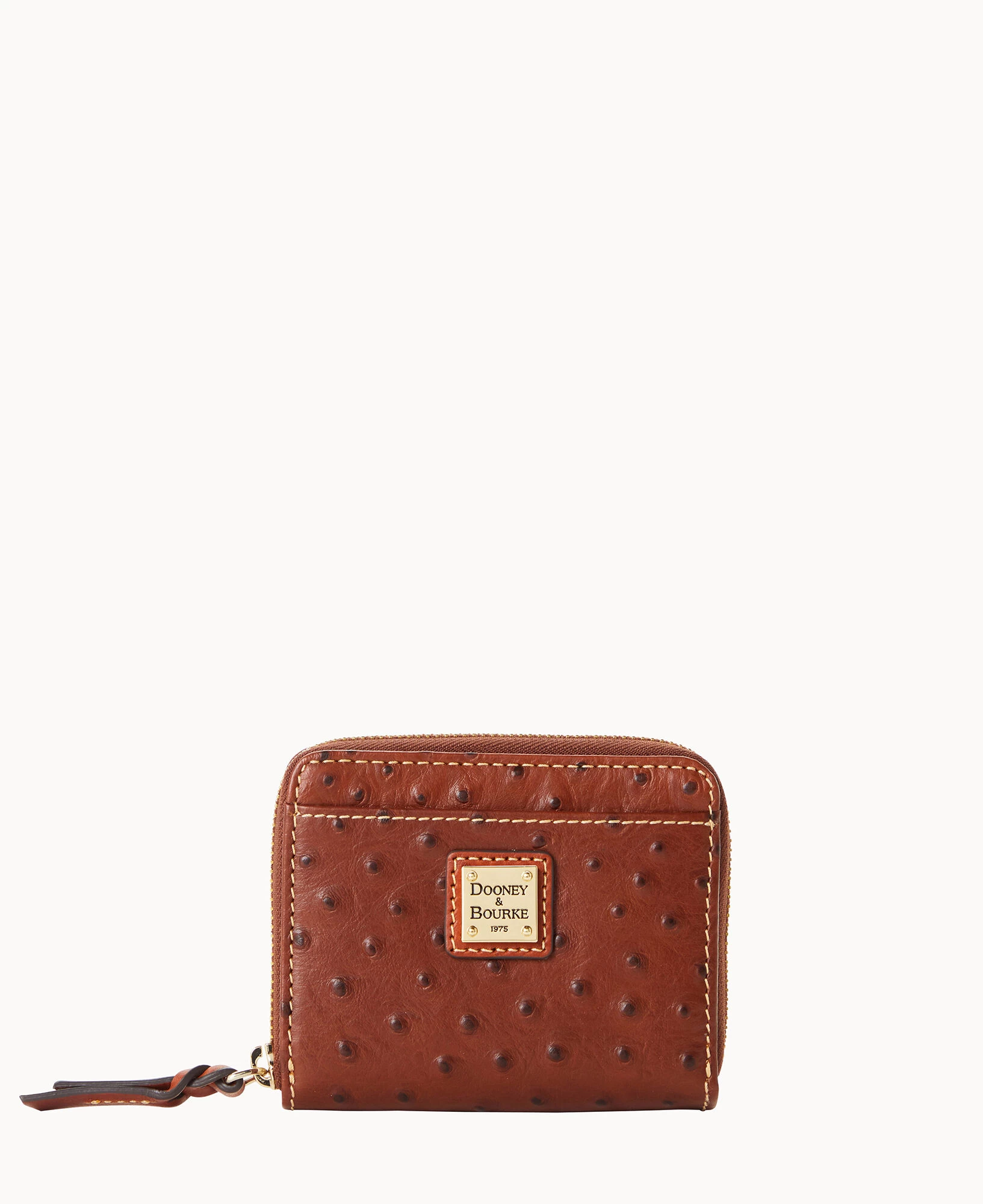 Ostrich Small Zip Around Wallet Black 12 Ostrich Small Zip Around Wallet Black - Image 10