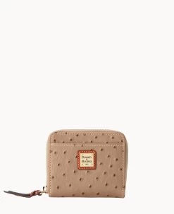 Ostrich Small Zip Around Wallet Black 29 Ostrich Small Zip Around Wallet Black -Online Sale Dooney & Bourke W0329G OTXDPATN