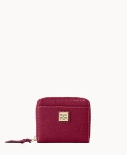 Saffiano Small Zip Around Wallet Marine -Online Sale Dooney & Bourke W0329G SICBSICB