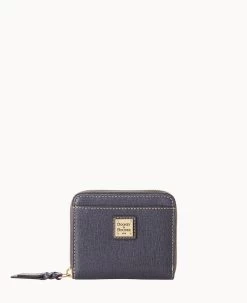 Saffiano Small Zip Around Wallet Marine -Online Sale Dooney & Bourke W0329G SIDYSIDY