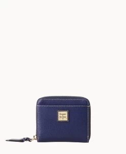Saffiano Small Zip Around Wallet Marine -Online Sale Dooney & Bourke W0329G SIMRSIMR 1