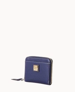 Saffiano Small Zip Around Wallet Marine -Online Sale Dooney & Bourke W0329G SIMRSIMR ALT1 1