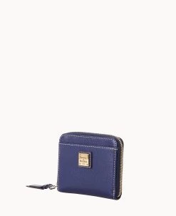 Saffiano Small Zip Around Wallet Marine -Online Sale Dooney & Bourke W0329G SIMRSIMR ALT1