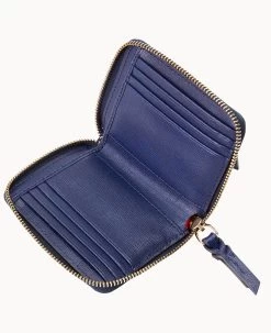 Saffiano Small Zip Around Wallet Marine -Online Sale Dooney & Bourke W0329G SIMRSIMR ALT2