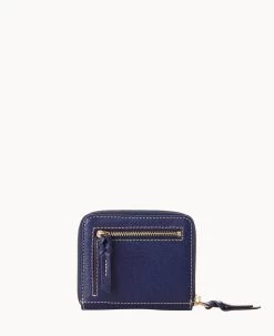 Saffiano Small Zip Around Wallet Marine -Online Sale Dooney & Bourke W0329G SIMRSIMR ALT3 1