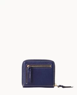 Saffiano Small Zip Around Wallet Marine -Online Sale Dooney & Bourke W0329G SIMRSIMR ALT3