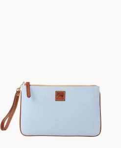 Pebble Grain Large Wristlet Blush -Online Sale Dooney & Bourke W0333G 9P3FPAKR