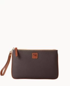 Pebble Grain Large Wristlet Blush -Online Sale Dooney & Bourke W0333G 9PBMPAKR
