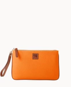 Pebble Grain Large Wristlet Blush -Online Sale Dooney & Bourke W0333G 9PCEPAKR