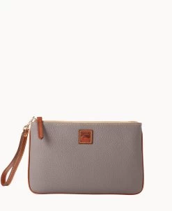 Pebble Grain Large Wristlet Blush -Online Sale Dooney & Bourke W0333G 9PELPAKR