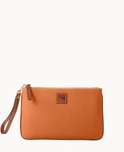 Pebble Grain Large Wristlet Blush -Online Sale Dooney & Bourke W0333G 9PFCPAKR