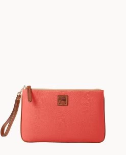 Pebble Grain Large Wristlet Blush -Online Sale Dooney & Bourke W0333G 9PGEPAKR