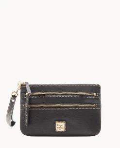 Saffiano Triple Zip Wristlet Black -Online Sale Dooney & Bourke W0335G SIBLSIBL 2
