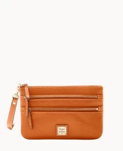 Saffiano Triple Zip Wristlet Black -Online Sale Dooney & Bourke W0335G SINASINA