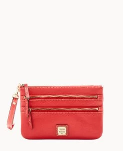 Saffiano Triple Zip Wristlet Black -Online Sale Dooney & Bourke W0335G SITOSITO