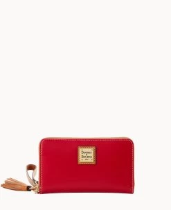 Wexford Leather Zip Around Wristlet Red -Online Sale Dooney & Bourke W0337G JKRDPANA 1