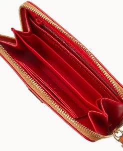 Wexford Leather Zip Around Wristlet Red -Online Sale Dooney & Bourke W0337G JKRDPANA ALT2 1