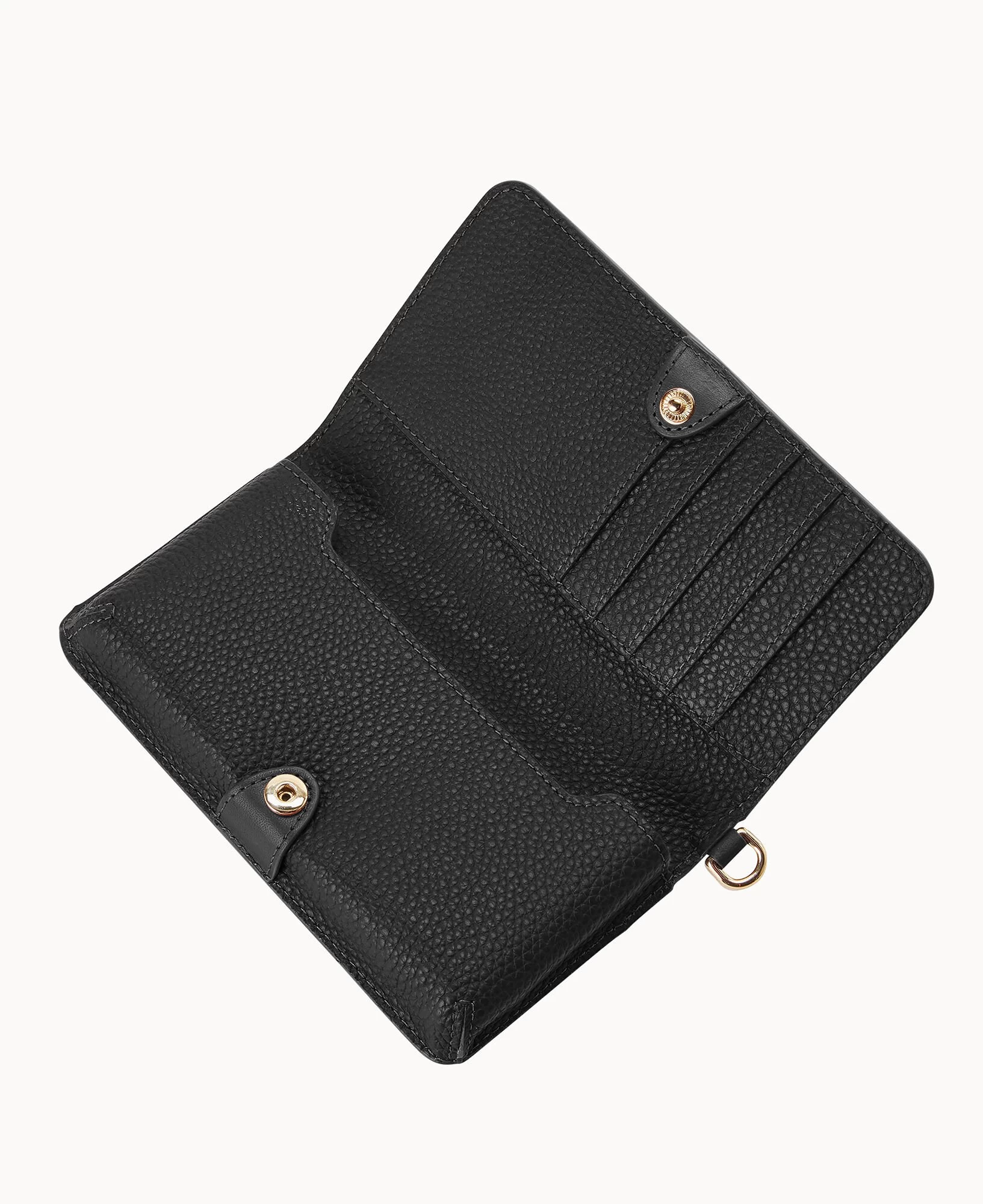 Pebble Grain Fey Phone Wristlet Black Black 8 Pebble Grain Fey Phone Wristlet Black Black - Image 6