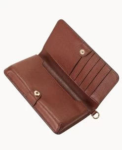 Saffiano Fey Phone Wristlet Amber 22 Saffiano Fey Phone Wristlet Amber -Online Sale Dooney & Bourke W0431G SIARSIAR ALT2