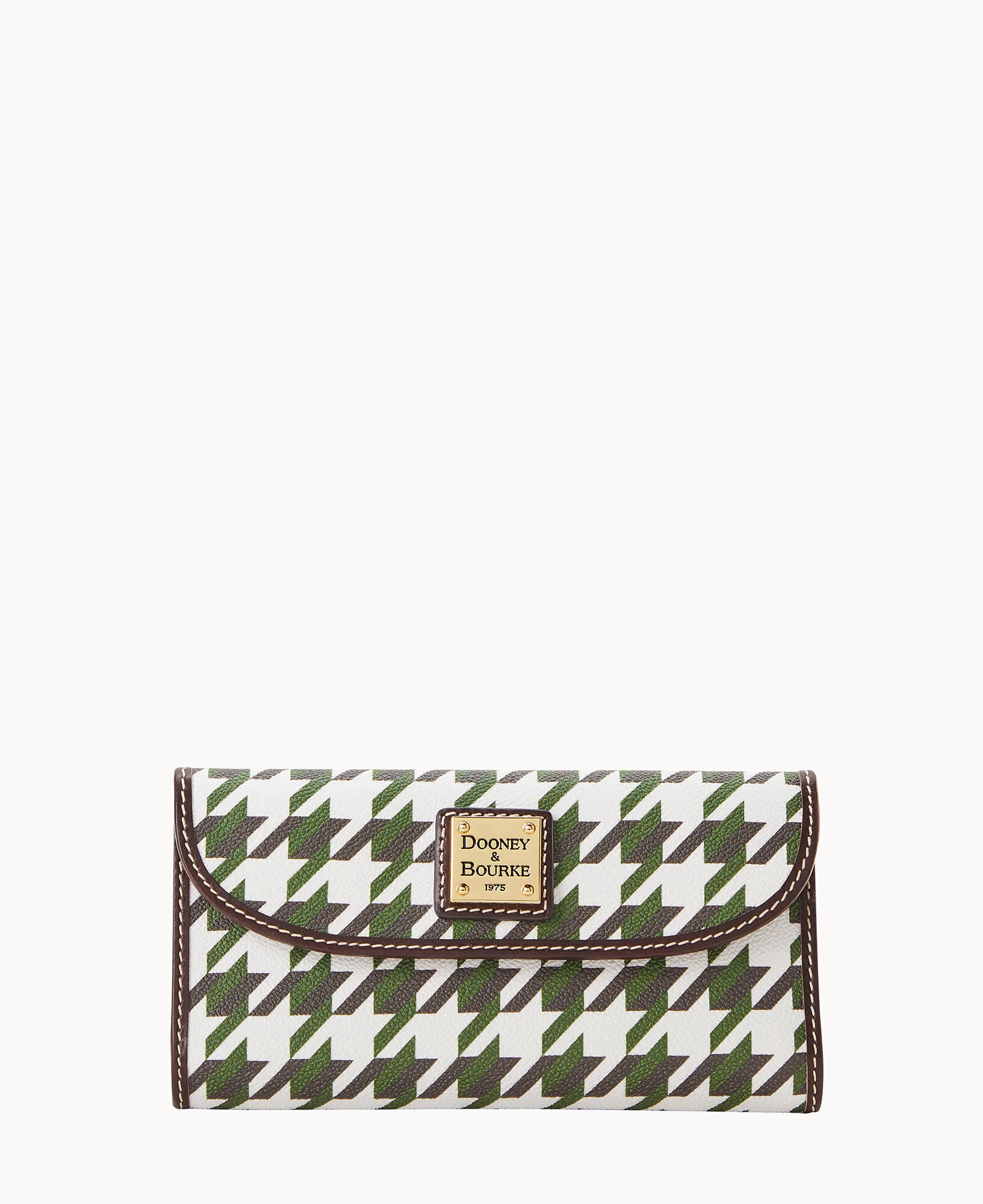 Houndstooth Continental Clutch Green 3 Houndstooth Continental Clutch Green