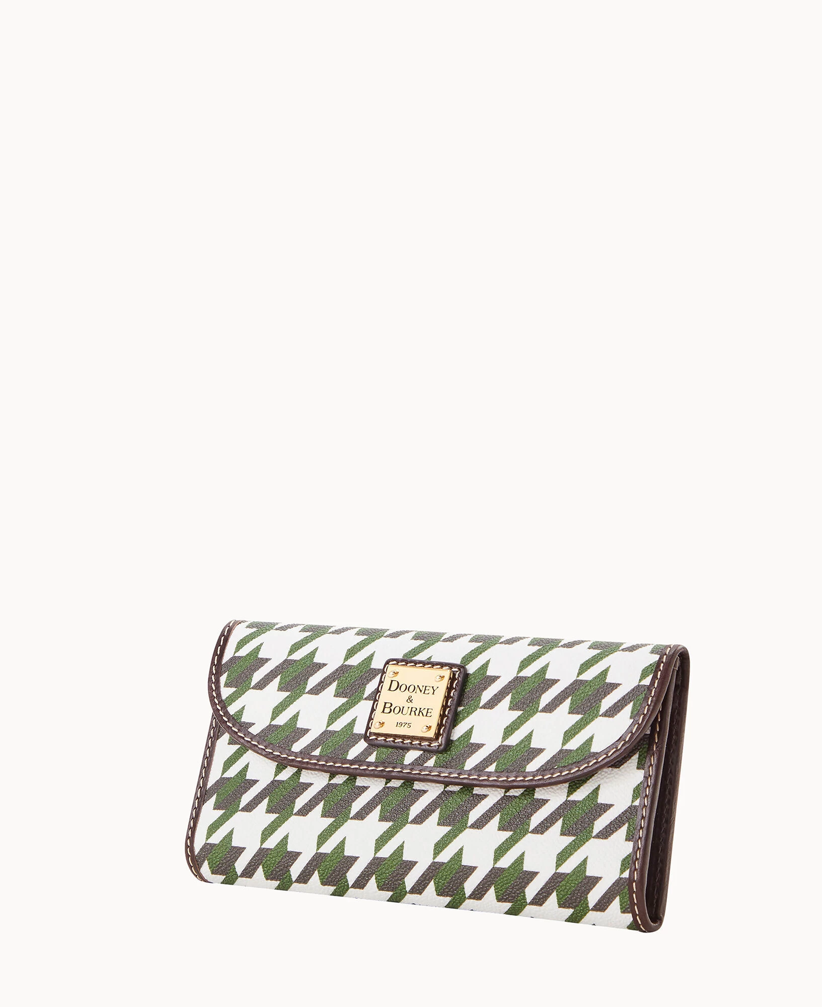 Houndstooth Continental Clutch Green 4 Houndstooth Continental Clutch Green - Image 2