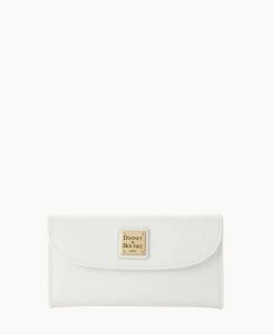 Saffiano Continental Clutch Off White 27 Saffiano Continental Clutch Off White -Online Sale Dooney & Bourke W0507G SIOWSIOW0002 1