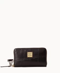 Denison Zip Around Phone Wristlet Espresso -Online Sale Dooney & Bourke W1102G 8DEEPABM0002 2