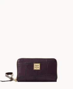 Denison Zip Around Phone Wristlet Espresso -Online Sale Dooney & Bourke W1102G 8DXPPABM0002