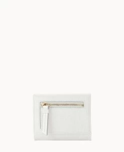 Saffiano Small Flap Credit Card Wallet Off White -Online Sale Dooney & Bourke W1106G SIOWSIOW0002 ALT3 1