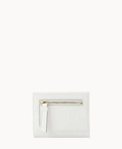 Saffiano Small Flap Credit Card Wallet Off White -Online Sale Dooney & Bourke W1106G SIOWSIOW0002 ALT3