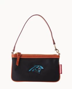 NFL Panthers Large Slim Wristlet PANTHERS -Online Sale Dooney & Bourke W1111G INBLPATNPANT 1