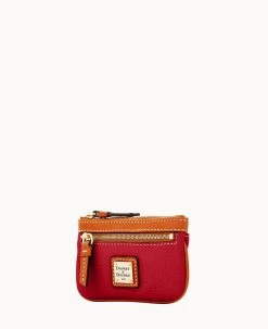 Pebble Grain Coin Case Red -Online Sale Dooney & Bourke W1160G AWRDPATN ALT1